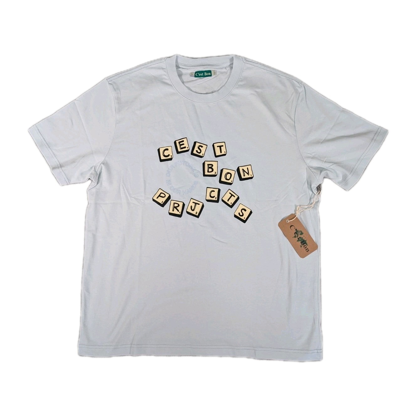 C'est Bon Tee Shirt Mens Size Large White Oversized Heavyweight Cestbon New